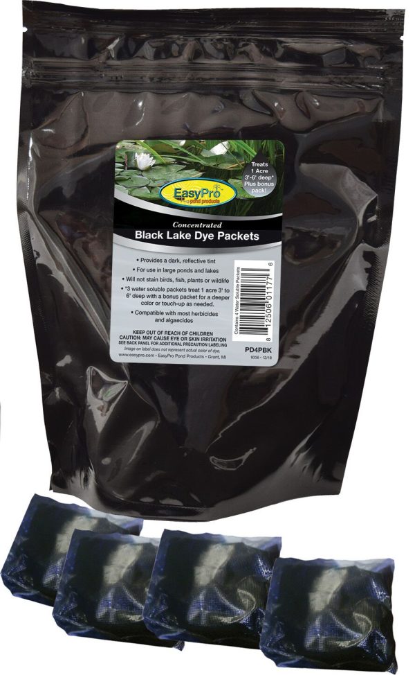 Concentrated Powder Pond Dye Black – 4 Pack Pouch